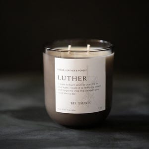 Luther Corbois 8oz Candle | OFFICIALLY LICENSED | Bookish Gifts | Literary Candles | Clean Burning | Eco-friendly | Book Boyfriend