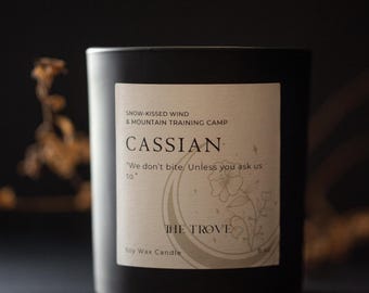 Cassian Candle – ACOTAR – Sarah J. Maas Licensed – Illyrian Warrior – Fantasy Romance Gift for Readers