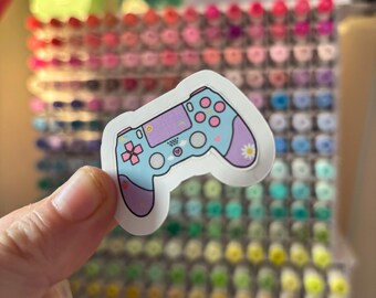 Pastel Controller Sticker | Cute Gamer Vinyl Sticker | Die Cut Gaming Sticker | PlayStation Gift | Laptop & Water Bottle Decal