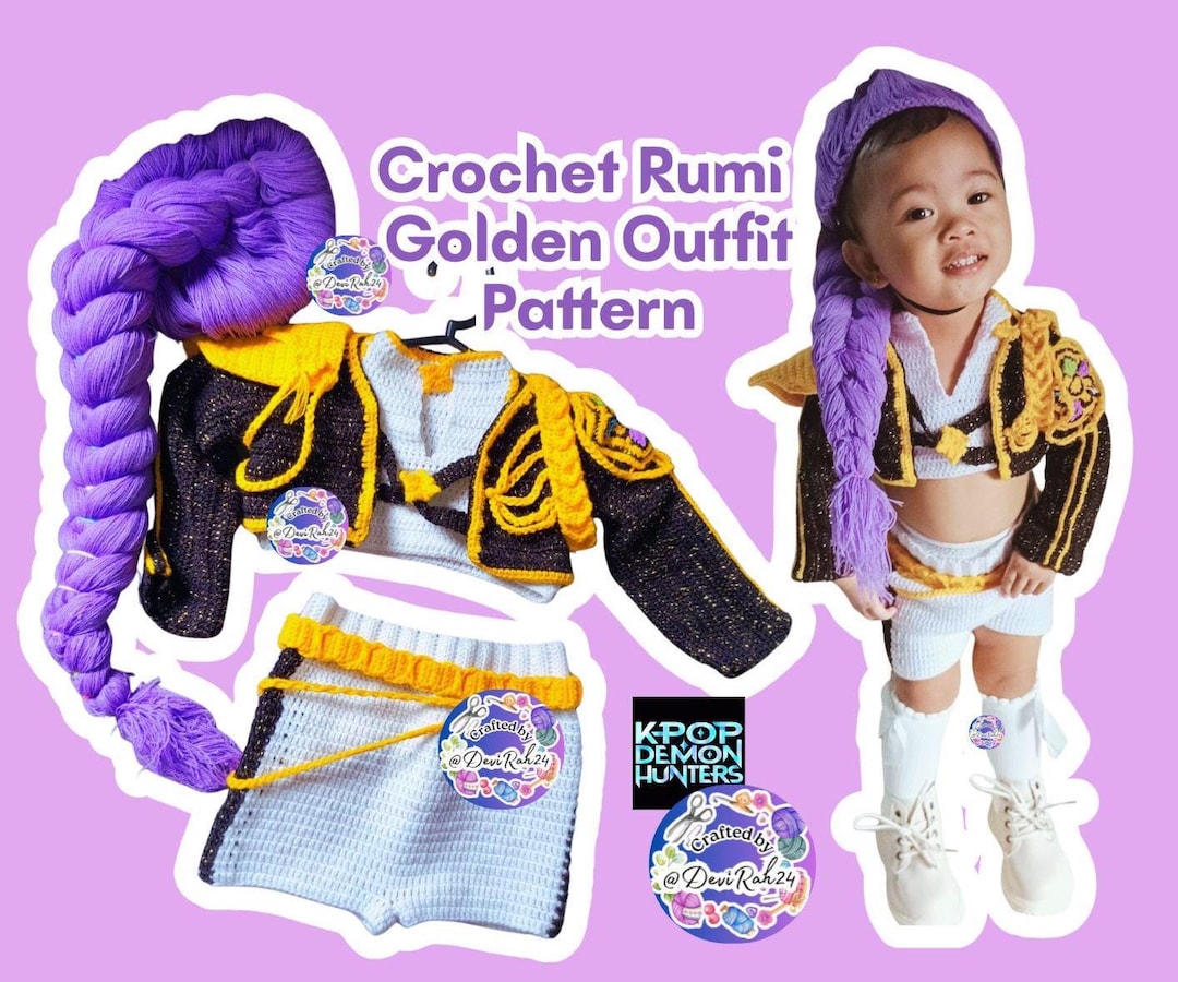 Rumi Ryu Patterns Rumi Golden Crochet Outfit Pattern | 4-piece Toddler Set (PDF) - Etsy