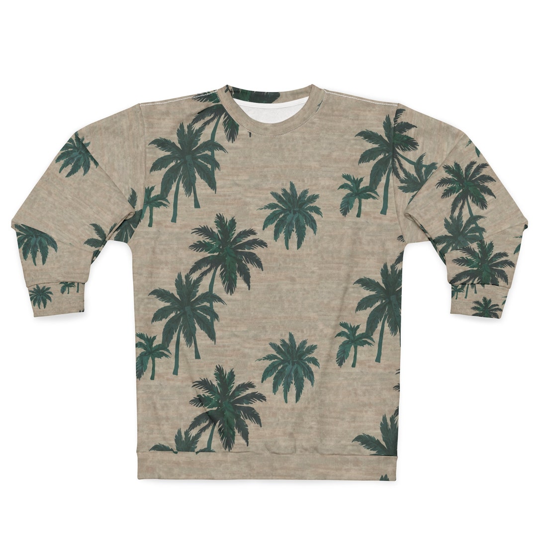 Unisex Cotton Rich Fleece Hoodie with Palm Tree - Sabr