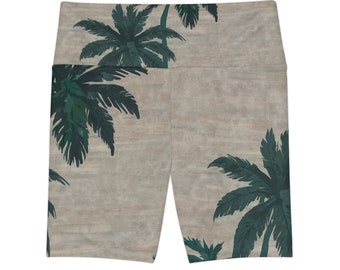 Palm Tree Damen-Trainingsshorts – Sommer, Frühling, Kalifornien