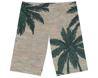 Palm Tree Damen-Fahrradshorts – Sommer, Frühling, Kalifornien