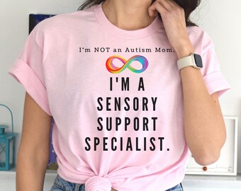 Autism Awareness TShirt Autism Acceptance Autism Mom Shirt Autism Awareness Month Sensory Processing Disorder Shirt Autism Rainbow Infinity