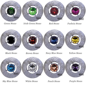 Skotsk tartan flugplädbrosch - keltiska kiltbroscher med kromfinish - kiltbroscher för män eleganta bärnstenar - 7,5 cm vintage kiltnål