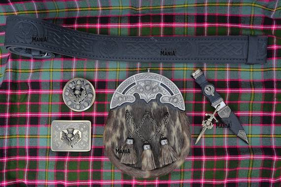 Men’s Celtic Kilt Belt Buckle Thistle Antique Finish / Celtic Kilt Belt Buckle E - Foto 10