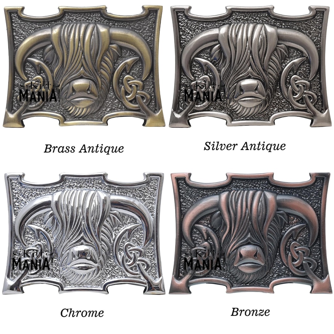 MAZE Cintura Per Kilt In Pelle, Fibbia E Perni Per Kilt - Set Di 3 Accessori - Tutte Le Misure Nero Goffrato Con Fibbia Di Cardo E Spilla Da Kilt 86 36 Cm 108035455