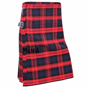 Kilt escocés MacLachlan - Kilt Highland de 8 yardas y 16 oz de lana acrílica - Vestido de hombre hecho a mano - Faldas de kilt premium para hombre - Hecho a pedido