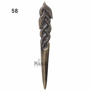 Traditional Scottish Kilt Pin Antique Finish - Celtic Knot & Thistle Designs Pins -Scottish Designs Tartan Kilt Pin - Wedding Kilt Accessory Design :58