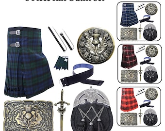 Schotse Mens in Kilt Die De Britse Union Jack-vlag, 3d Illustratie