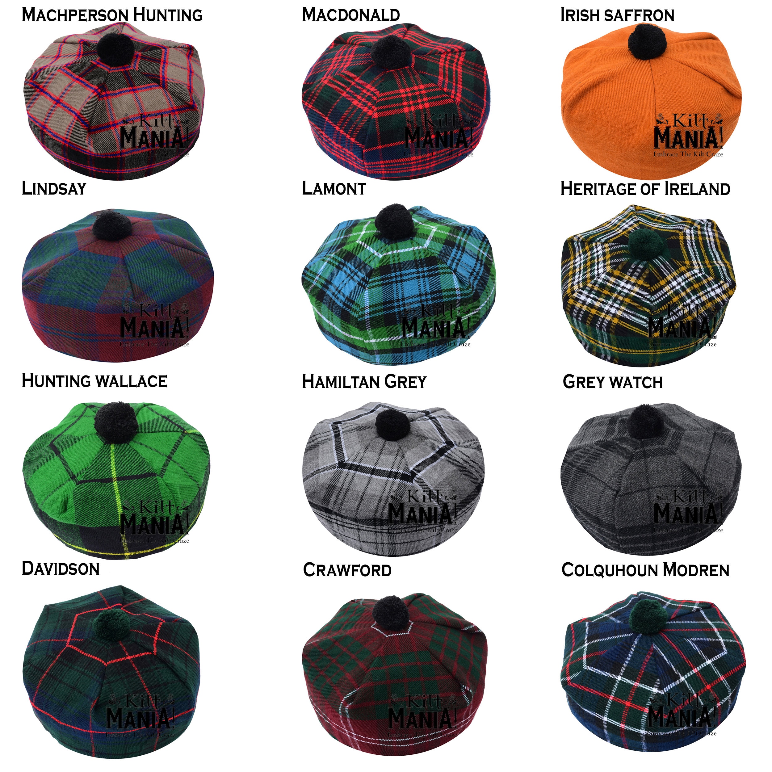 Scottish Tam O' Shatner Hat - Men & Women Highland Tam O