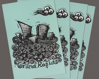 Grand Rapids postcards (4)