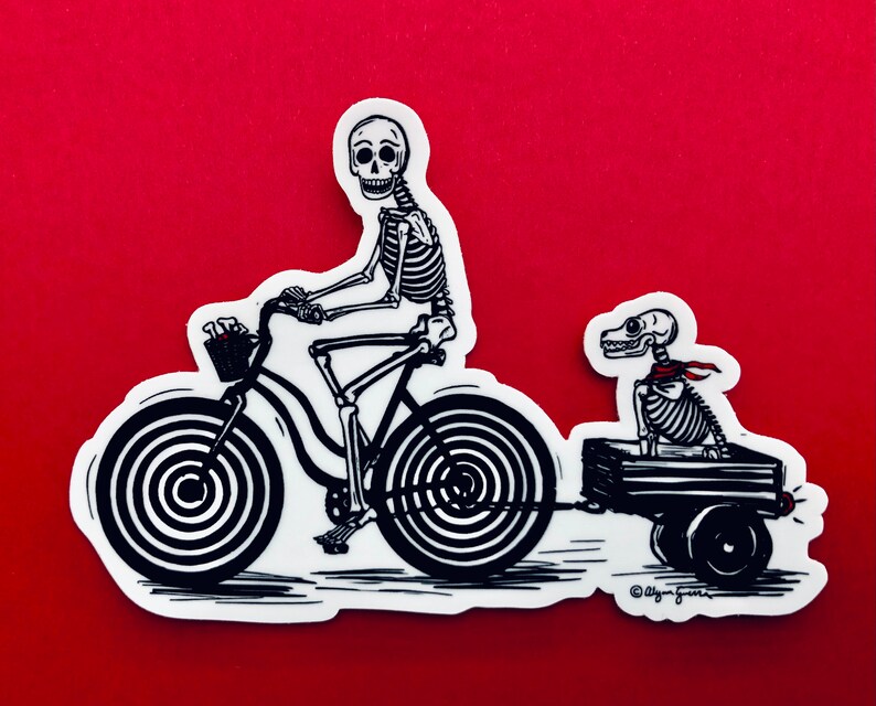 skeleton and dog sticker image 1