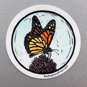 Monarch butterfly sticker