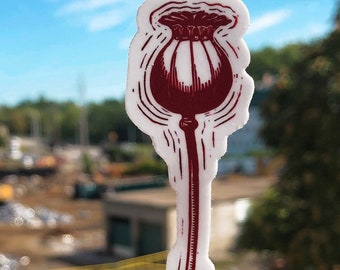 poppy pod sticker