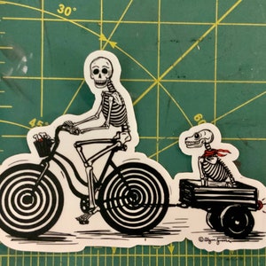 skeleton and dog sticker image 2