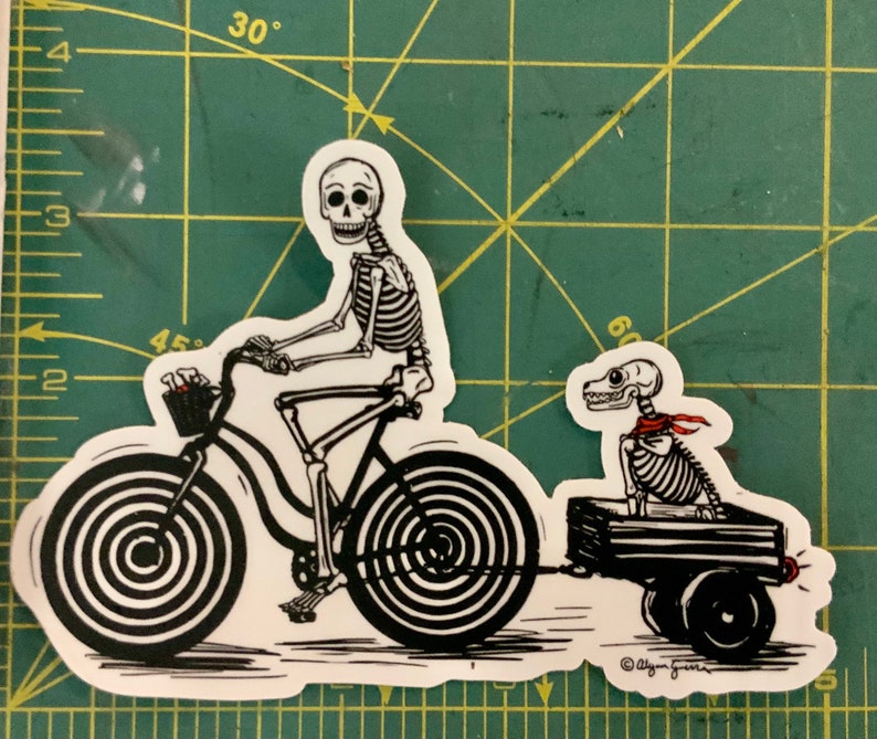 skeleton and dog sticker image 2