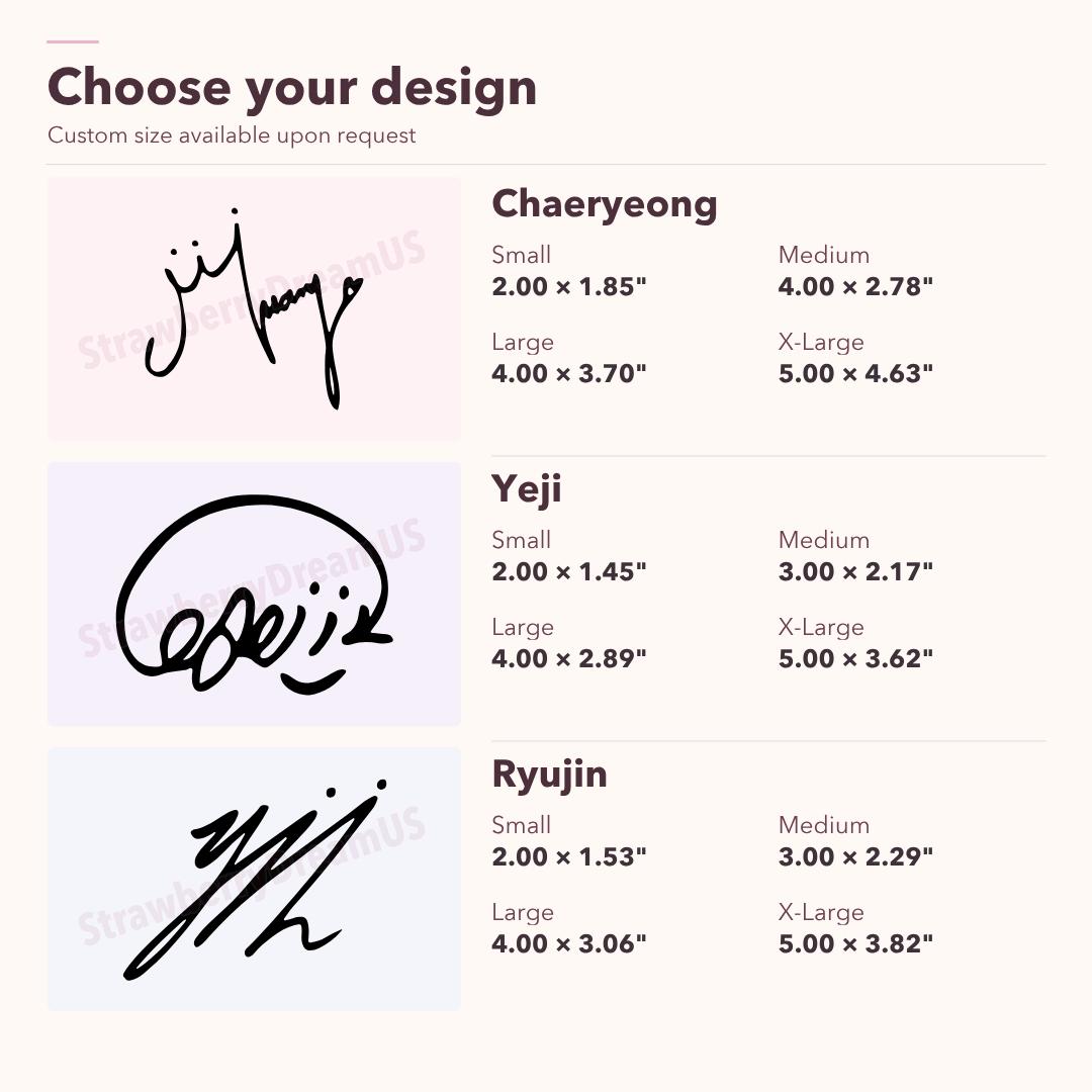 ITZY Vinyl Decals | Logo and Member Signature Stickers | MIDZY