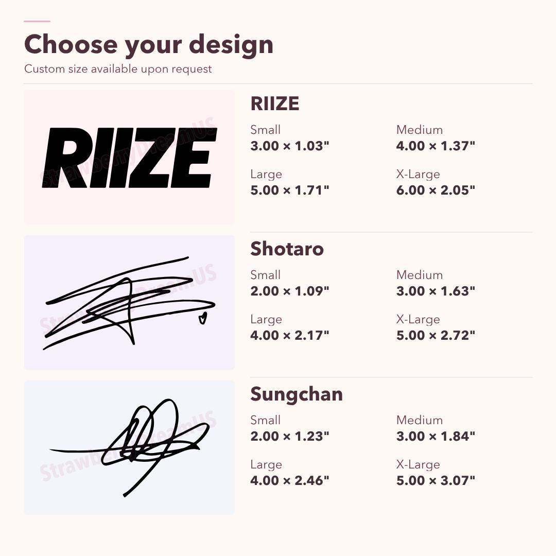 RIIZE Vinyl Decals | Logo and Member Signature Stickers | BRIIZE