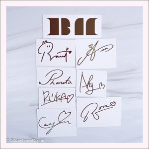 Stickers bébé monstre | Logo et signature | Autocollants en vinyle | Ruka | Pharita | Asa | Ahyeon | Rami | Rora | Chiquita | BAÉMON | BÉBÉMON