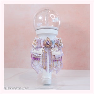 Fiocco luminoso viola piccolo / Anime Ita Bag Deco / Decorazione Kpop / Portachiavi per borsa / Fiocco con nastro da concerto / Papillon