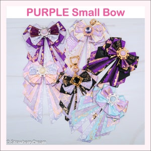 Fiocco luminoso (G)i-dle VIOLA piccolo / Anime Ita Bag Deco / Decorazione Kpop / Portachiavi per borsa / Fiocco con nastro da concerto / Papillon