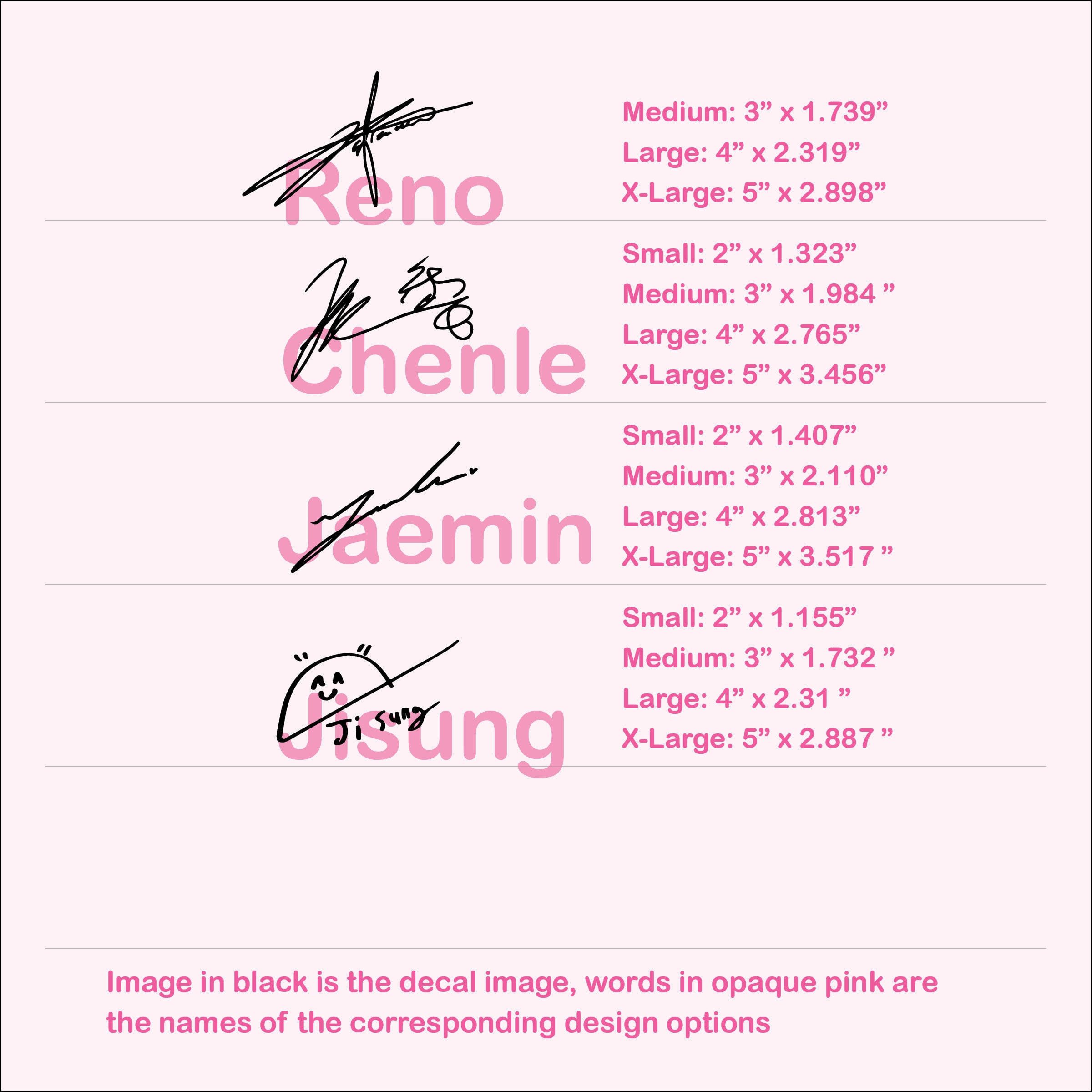 NCT Dream Decals | Logo and Signature | Vinyl Sticker | Mark