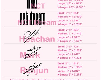 NCT Dream Decals | Logo and Signature | Vinyl Sticker | Mark