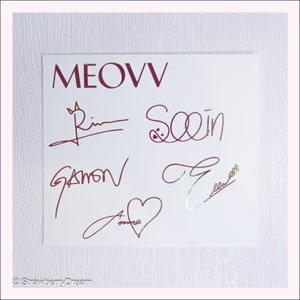 Stickers MEOVV | Logo et signature | Autocollants en vinyle | Ella | Gawon | Narin | Anne | Sooin