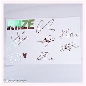 Stickers RIIZE | Logo et signature | Autocollants en vinyle | Sungchan | Shotaro | Eunseok | Sohee | Antoine | Seunghan | Wonbin | Cadeau concert