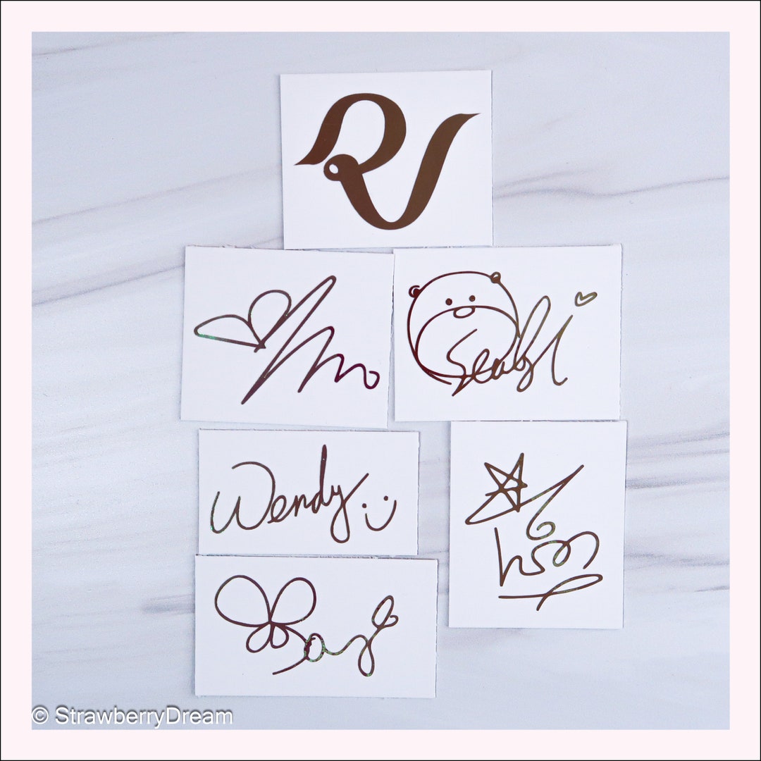 Red Velvet Decals | Logo and Signature | Vinyl Stickers | Joy