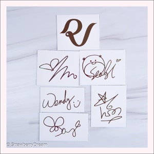 Stickers velours rouge | Logo et signature | Autocollants en vinyle | Joie| Wendy | Seulgi | Irène | Yéri | Décoration K-pop | Bâton lumineux
