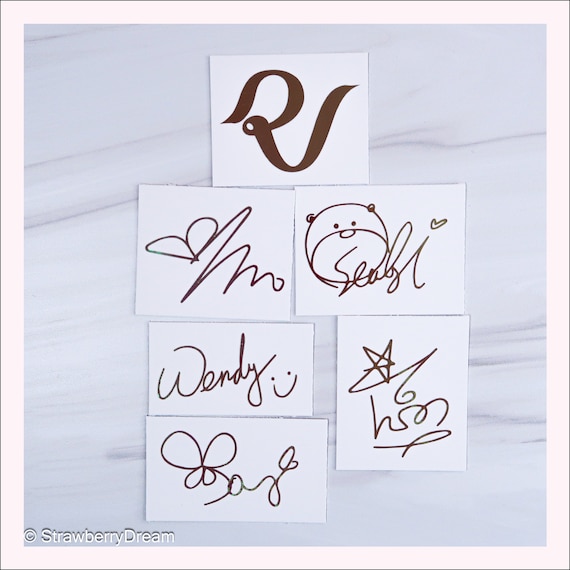 Red Velvet Decals | Logo and Signature | Vinyl Stickers | Joy