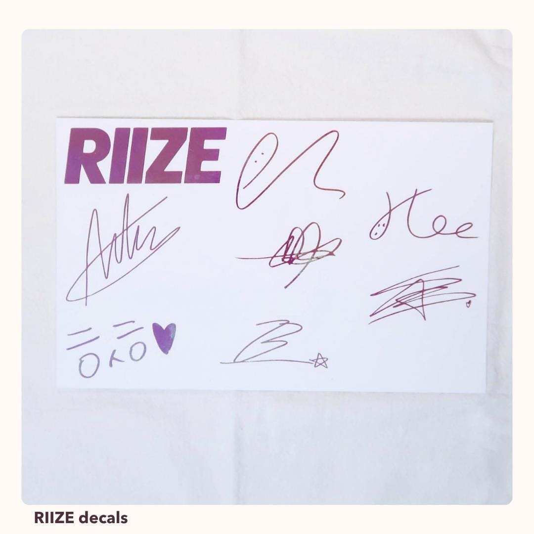 RIIZE Vinyl Decals | Logo and Member Signature Stickers | BRIIZE