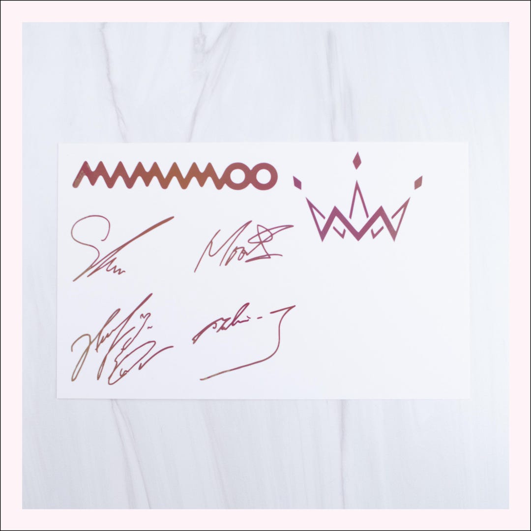 mamamoo ファサ直筆‼️ Mamamoo Decals | Logo and Signature | Vinyl Sticker | Hwasa