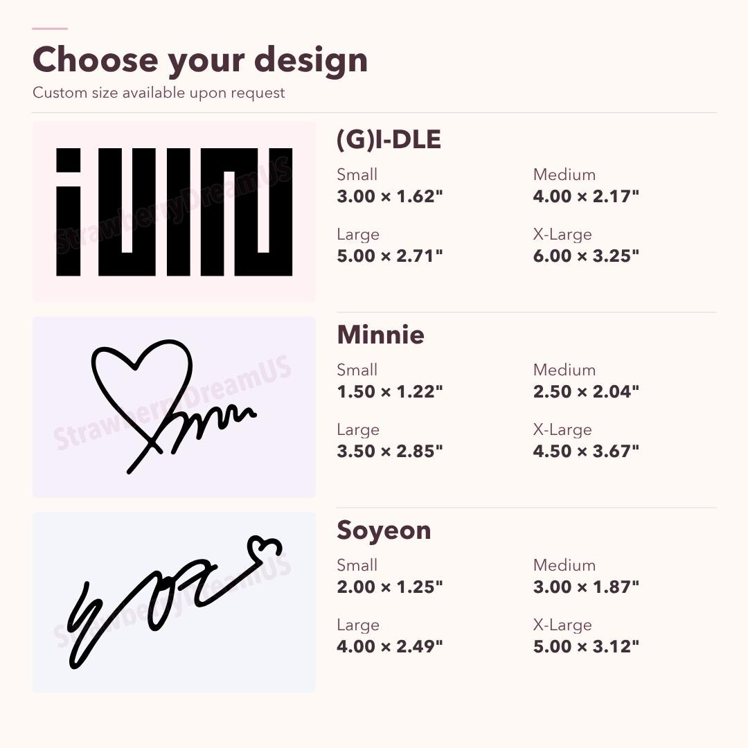 GIDLE (G)I-DLE Vinyl Decals | Logo and Member Signature Stickers