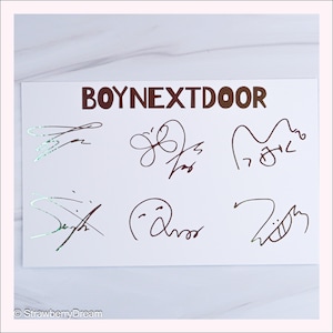 Stickers Boynextdoor | Logo et signature | Autocollant en vinyle | Jaehyun | Sungho | Riwoo | Taesan | Leehan | Woonhak