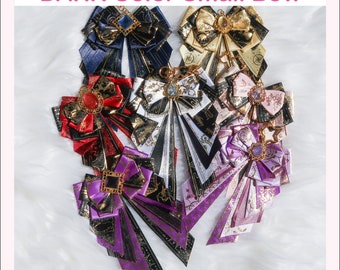 DARK Lightstick Bow Klein | Anime Ita Taschen Deko | Kpop Dekoration | Schlüsselanhänger Taschenanhänger | Konzertband Schleife | Fliege