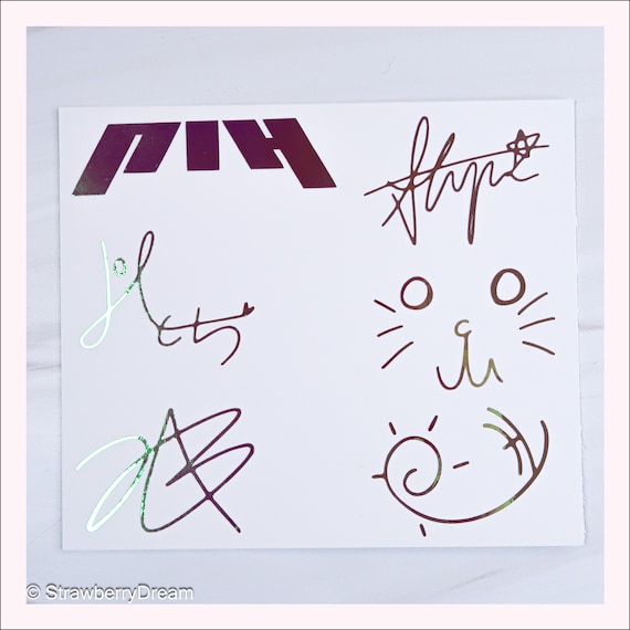 p1harmony ソウル ポラロイド ポラ 直筆サイン P1harmony Decals | Logo and Signature | Vinyl Stickers | Keeho
