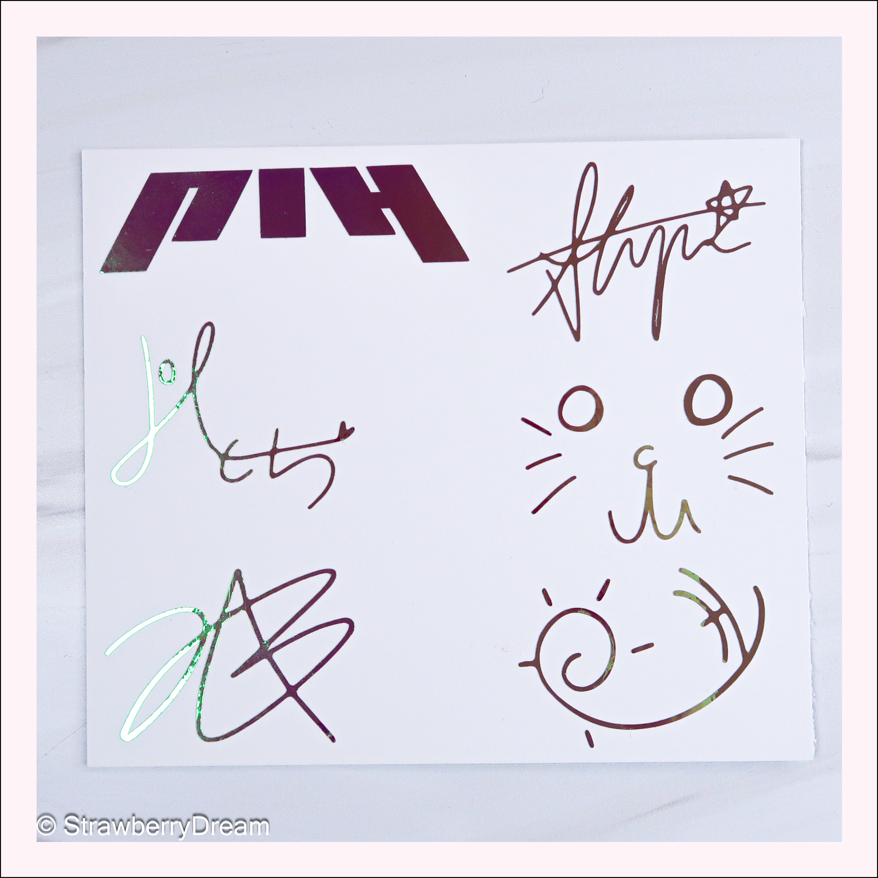 P1harmony KEEHO サイン入りポロライド P1harmony Decals | Logo and Signature | Vinyl Stickers | Keeho