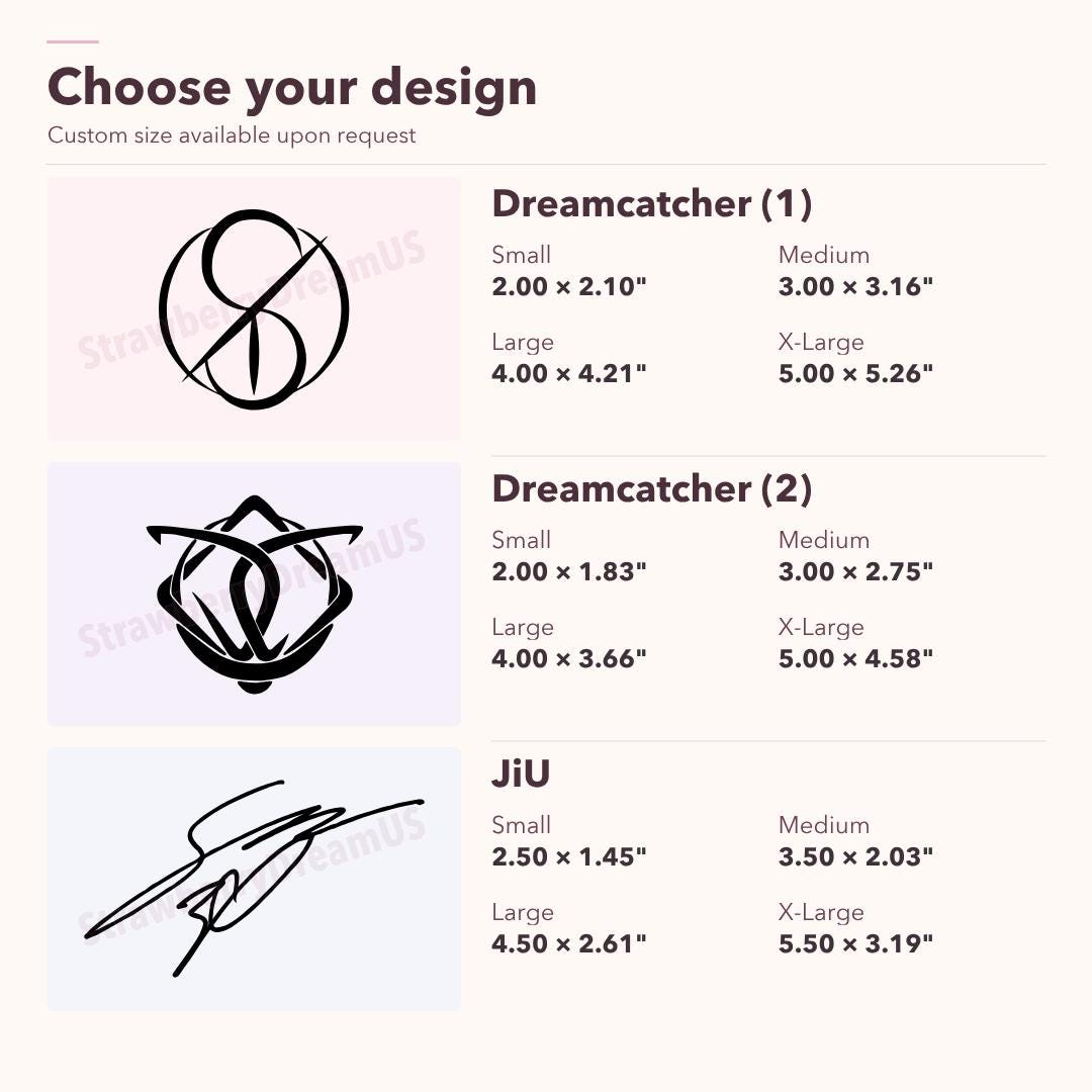 Dreamcatcher Vinyl Decals | Logos and Member Signature Stickers
