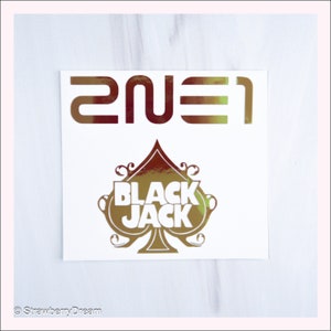 Stickers 2NE1 | Logo et signature | Autocollant en vinyle | Blackjack