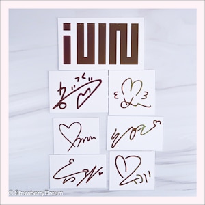 Stickers (G)I-DLE | Logo et signature | Vinyle | RALENTI | Soyeon | Miyeon | Minnie | Yuqi | Shuhua | Carte Queen | Soojin