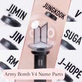 BTS lightstick Army Bomb V4 Acrylic Name Toppers, Bias showcase, Lightstick Accessories, Jungkook Jimin V Jin Suga RM J-Hope