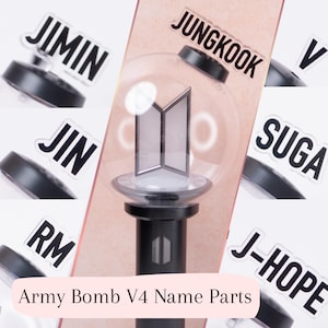 Army Bomb V4 Acryl Naam Toppers, Bias showcase, Lightstick Accessoires, Jungkook Jimin V Jin Suga RM J-Hope