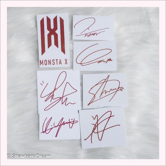 Monsta X Decals | Logo and Signature | Vinyl Lightstick