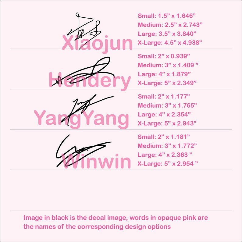 NCT Wayv Decals | Logo and Signature | Vinyl Sticker | Kun | Ten ...