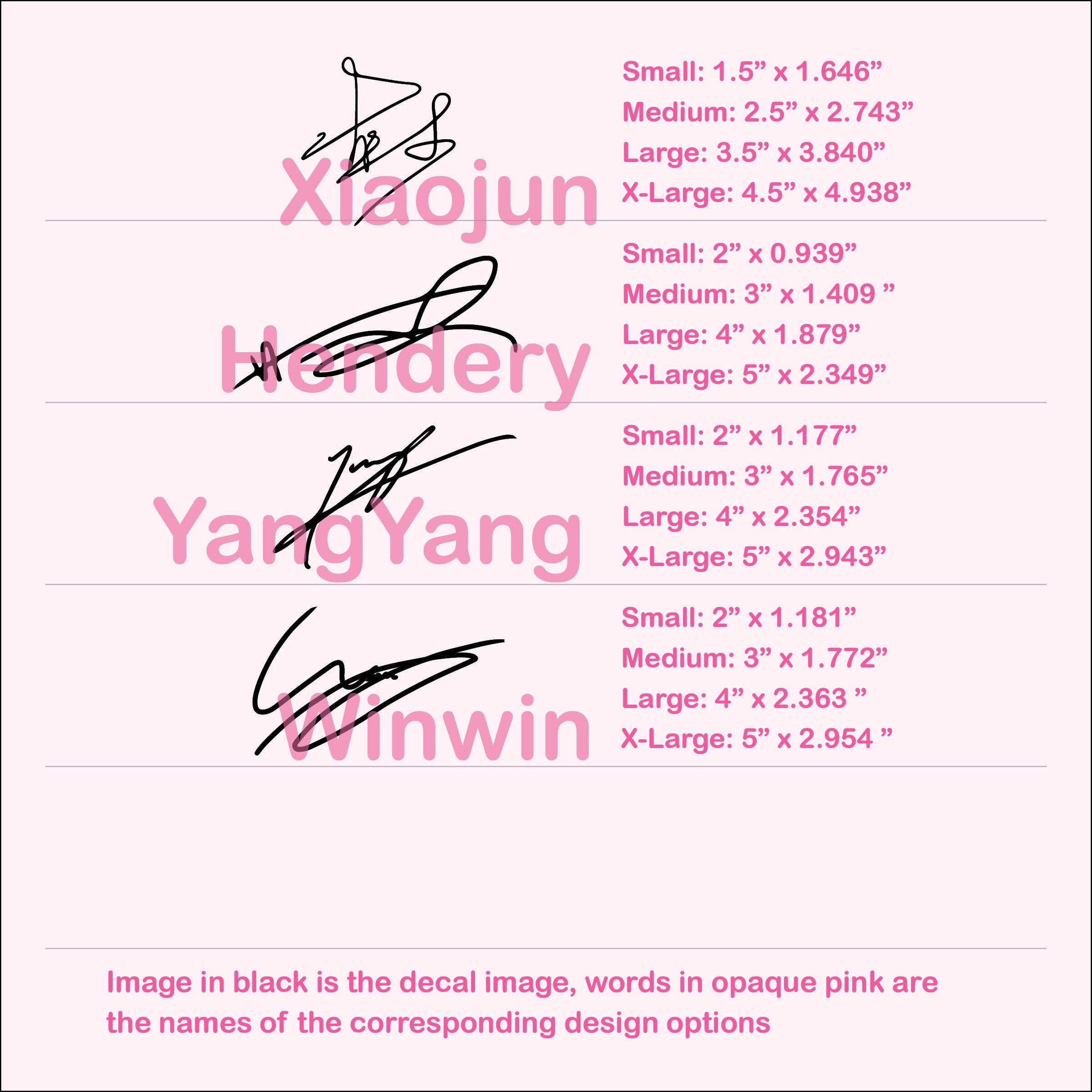 NCT Wayv Decals | Logo and Signature | Vinyl Sticker | Kun | Ten