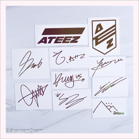 Ateez Decals | Logo and Signature | Vinyl Stickers