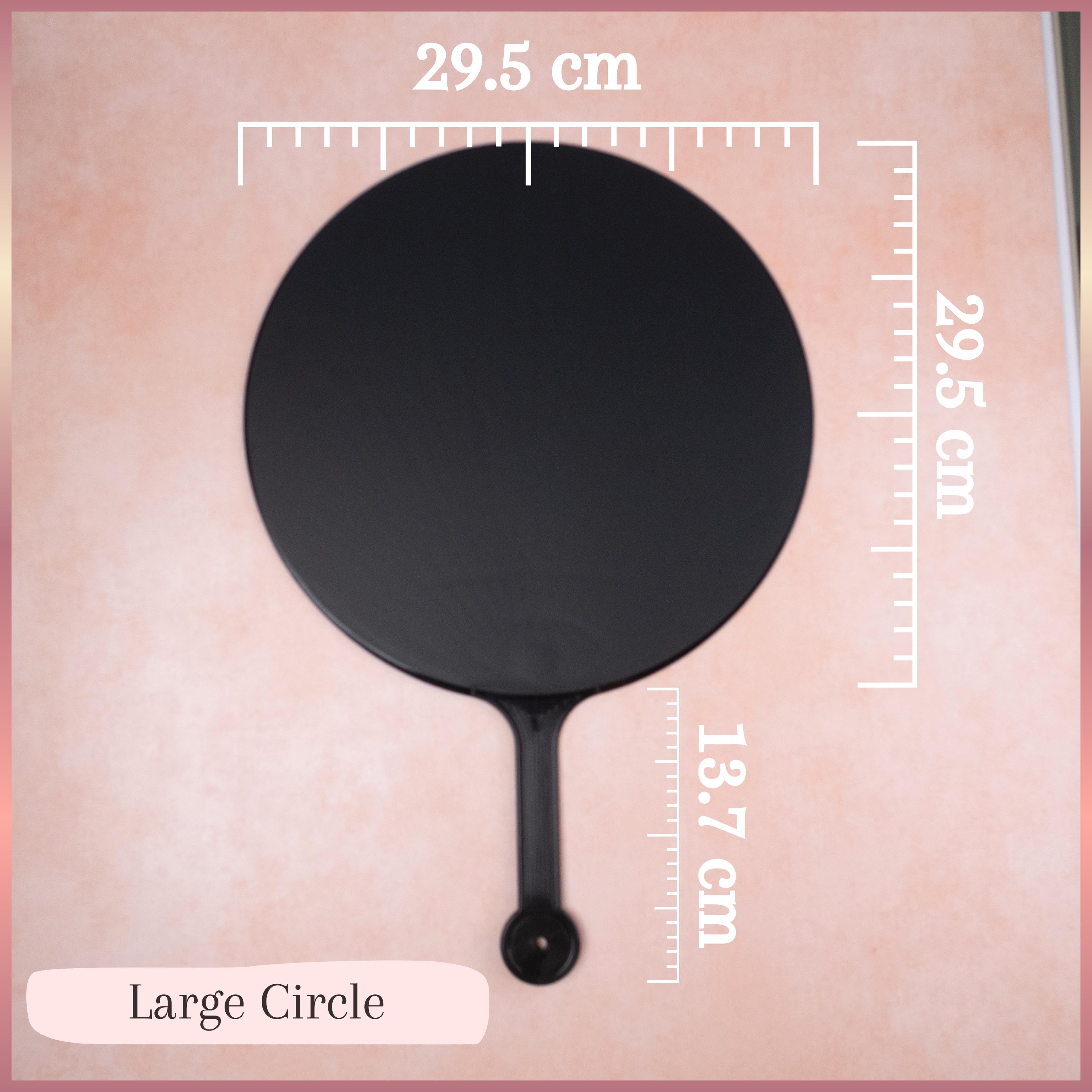 Blank Picket | DIY K-pop Uchiwa Fan Sign | Circle/heart | Full
